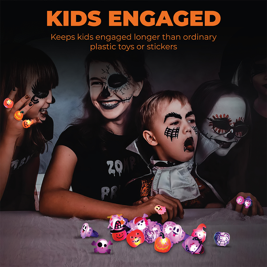 🔥Last Day 50% OFF🔥 Halloween LED Glow Rings (50pcs set)