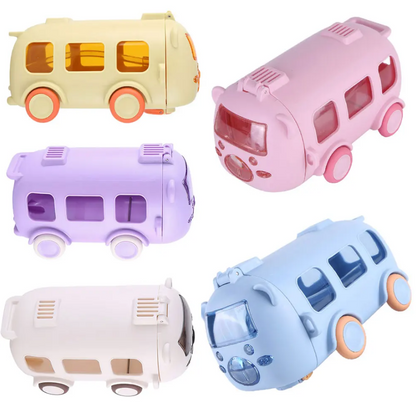 AquaGo™ Bus Water Bottle For Kids – 500ml Leakproof, BPA-Free with Sipper, Straw & Lock