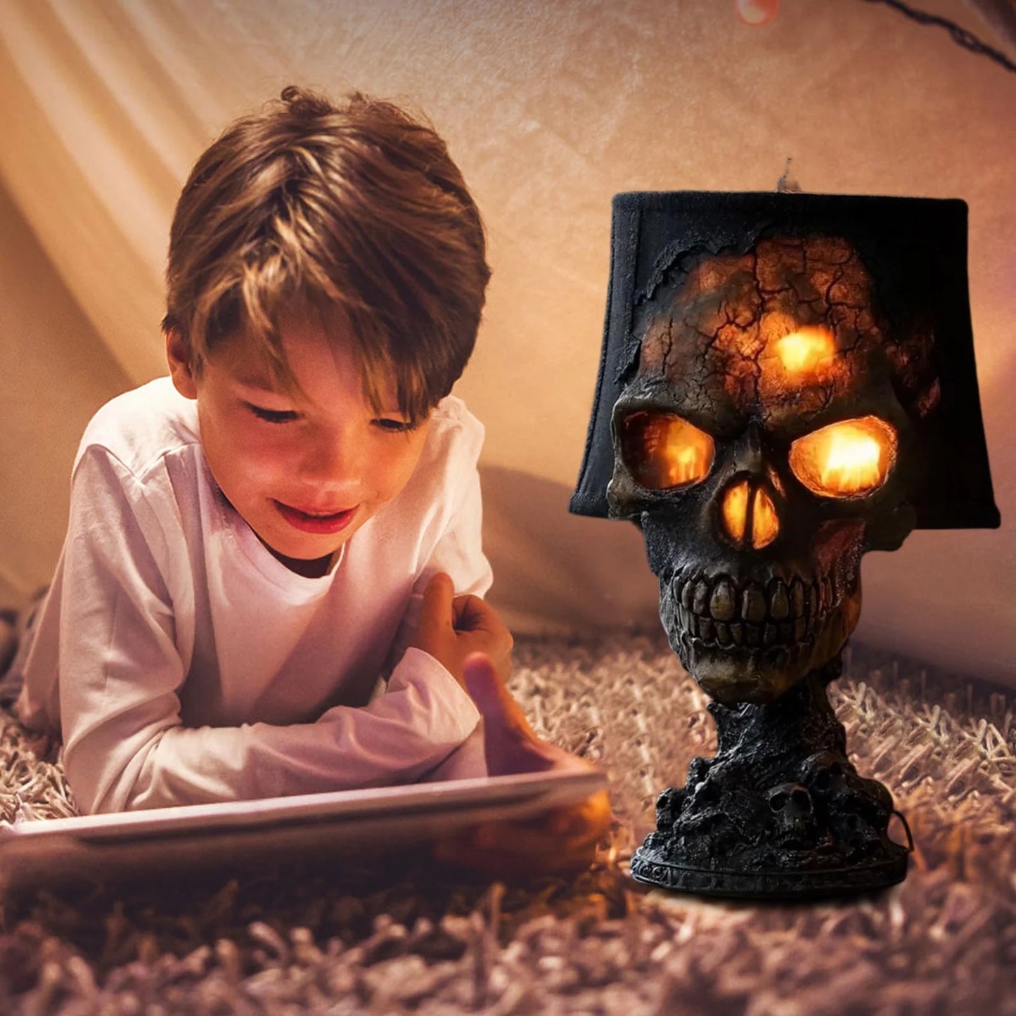 Gothic™ Skull Glow – Halloween Accent Lamp