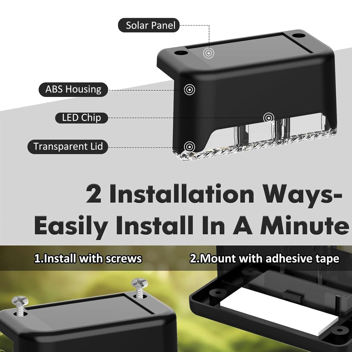 SolaGlim™ Powerful Solar Deck Lights with Automatic Activation