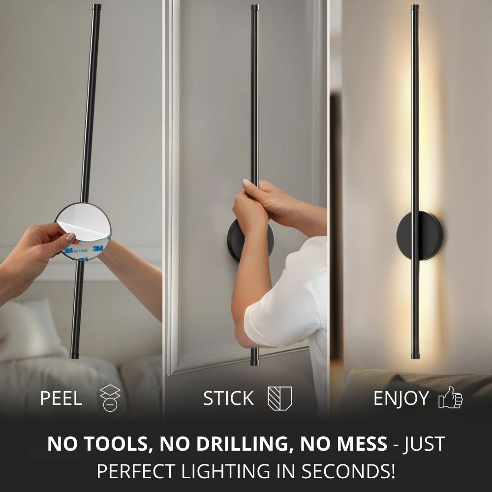 NoirBeam™ Rotatable Wireless Wall Sconces for Effortless Mood Lighting Anywhere