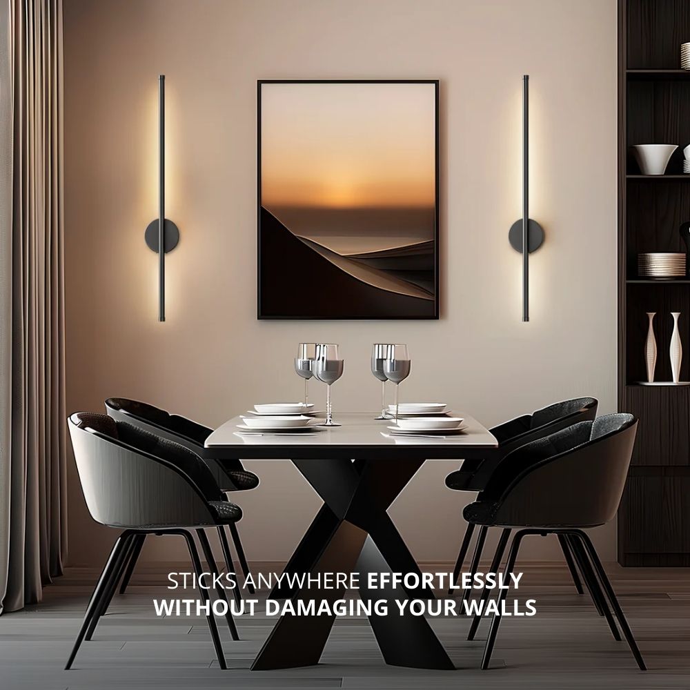 NoirBeam™ Rotatable Wireless Wall Sconces for Effortless Mood Lighting Anywhere