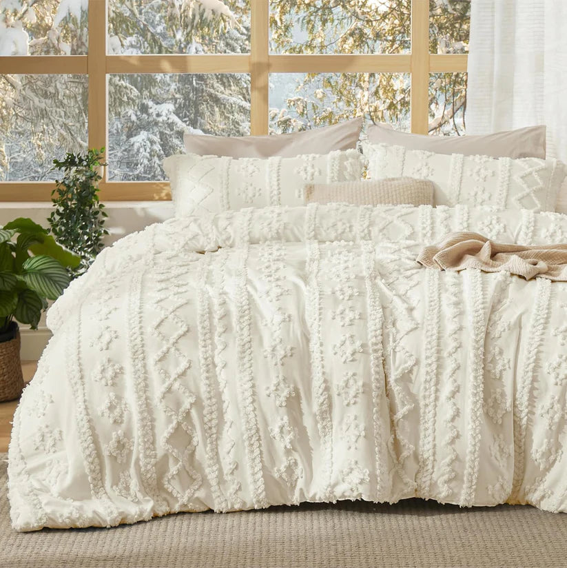 Boho Heirloom Embroidered Comforter Set