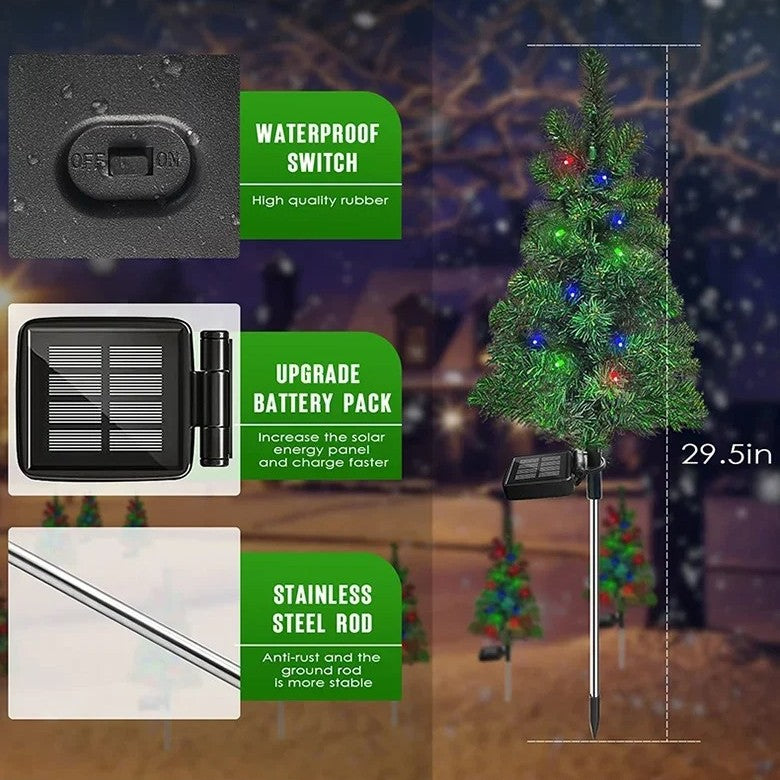 SolaLuxe™ Powerful Solar Christmas Tree Lights with Automatic Activation